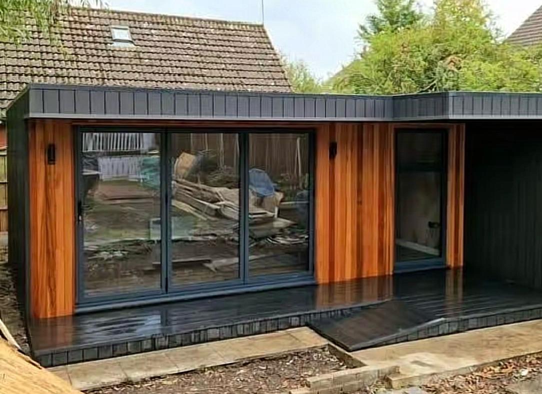 Tuinkamer met aluminium schuifsysteem